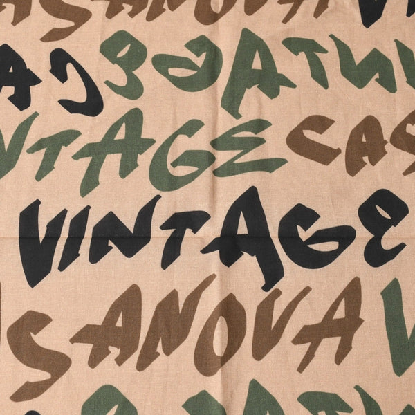 新品未使用 CASANOVA VINTAGE カサノバヴィンテージ グラフィティーバンダナ ターコイズブルー ホワイト 4a007735A
