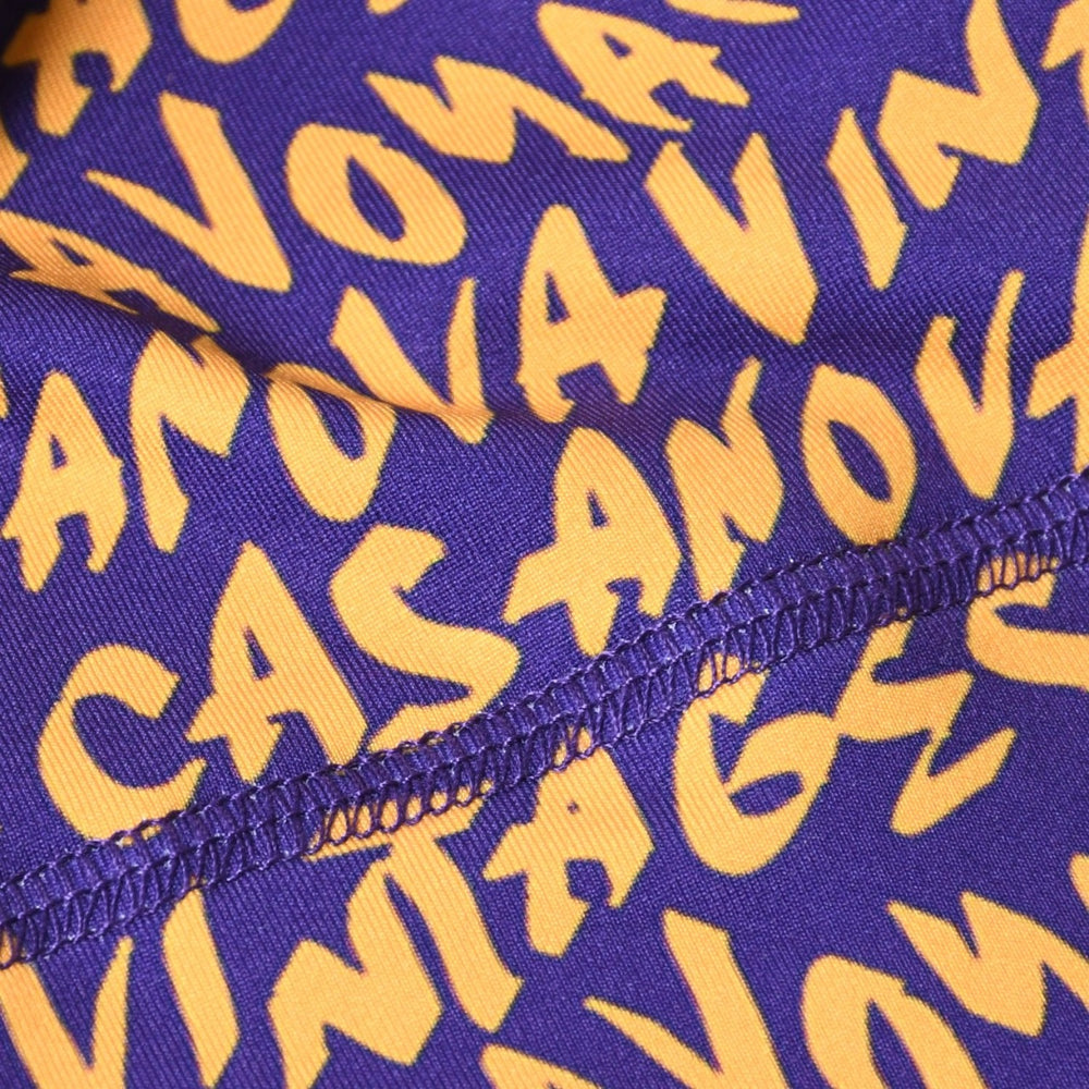 新品未使用 CASANOVA VINTAGE カサノバヴィンテージ グラフィティースカルキャップ パープル イエロー スパンデックス 4a007590B