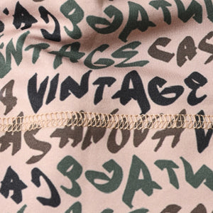 新品未使用 CASANOVA VINTAGE カサノバヴィンテージ グラフィティースカルキャップ ベージュ グリーン ブラック ブラウン スパンデックス 4a007590A