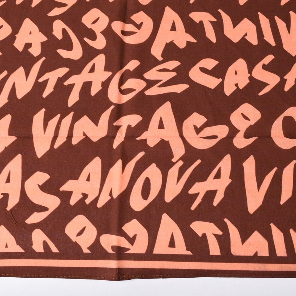 新品未使用 CASANOVA VINTAGE カサノバヴィンテージ グラフィティーバンダナ ブラウン ピンク 4a007735C