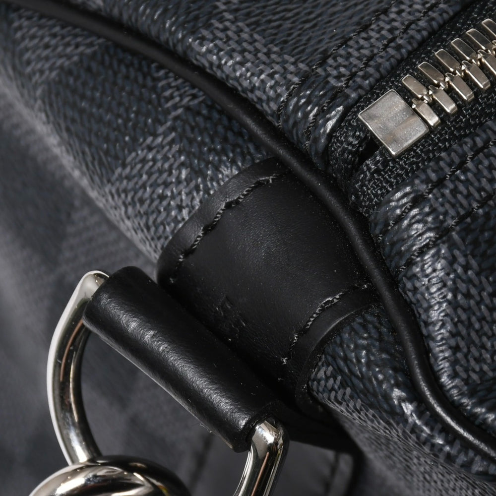Very good condition LOUIS VUITTON Keepall Bandouliere 55 Boston bag N41413 Damier Graphite Black Used 4a008979