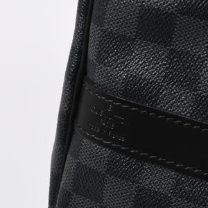 極美品 LOUIS VUITTON ルイヴィトン キーポルバンドリエール55 ボストンバッグ N41413 ダミエグラフィット ブラック 中古 4a008979