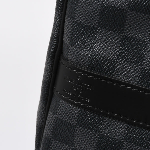 極美品 LOUIS VUITTON ルイヴィトン キーポルバンドリエール55 ボストンバッグ N41413 ダミエグラフィット ブラック 中古 4a008979