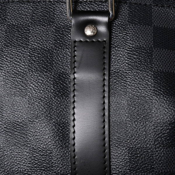 極美品 LOUIS VUITTON ルイヴィトン キーポルバンドリエール55 ボストンバッグ N41413 ダミエグラフィット ブラック 中古 4a008979