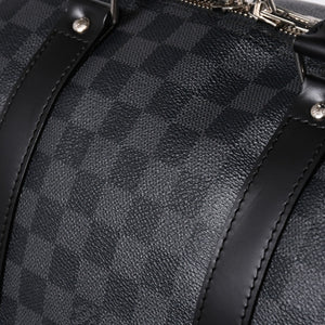極美品 LOUIS VUITTON ルイヴィトン キーポルバンドリエール55 ボストンバッグ N41413 ダミエグラフィット ブラック 中古 4a008979