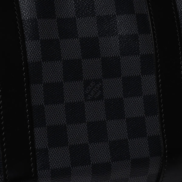 極美品 LOUIS VUITTON ルイヴィトン キーポルバンドリエール55 ボストンバッグ N41413 ダミエグラフィット ブラック 中古 4a008979