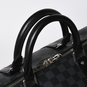 極美品 LOUIS VUITTON ルイヴィトン キーポルバンドリエール55 ボストンバッグ N41413 ダミエグラフィット ブラック 中古 4a008979
