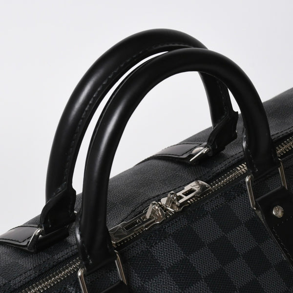 極美品 LOUIS VUITTON ルイヴィトン キーポルバンドリエール55 ボストンバッグ N41413 ダミエグラフィット ブラック 中古 4a008979