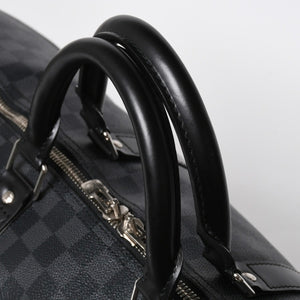 極美品 LOUIS VUITTON ルイヴィトン キーポルバンドリエール55 ボストンバッグ N41413 ダミエグラフィット ブラック 中古 4a008979