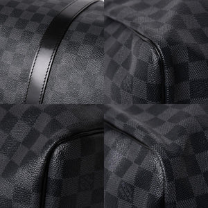極美品 LOUIS VUITTON ルイヴィトン キーポルバンドリエール55 ボストンバッグ N41413 ダミエグラフィット ブラック 中古 4a008979