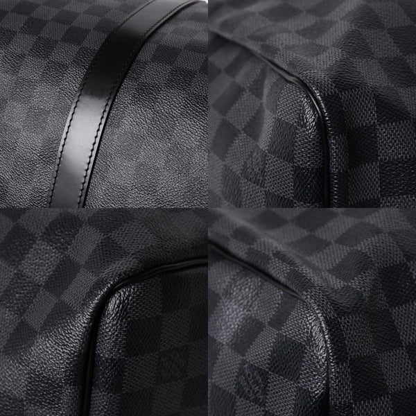 極美品 LOUIS VUITTON ルイヴィトン キーポルバンドリエール55 ボストンバッグ N41413 ダミエグラフィット ブラック 中古 4a008979