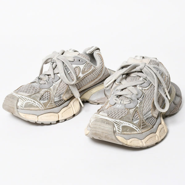 BALENCIAGA バレンシアガ 3XL スニーカー 靴 サイズ37 エッグシェル ベージュ シルバー グレー 良品 中古 4a007760
