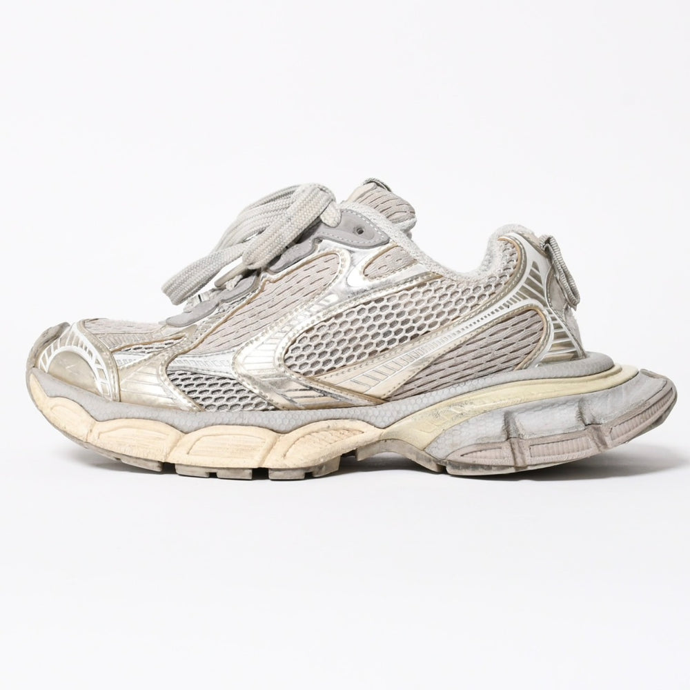 BALENCIAGA バレンシアガ 3XL スニーカー 靴 サイズ37 エッグシェル ベージュ シルバー グレー 良品 中古 4a007760