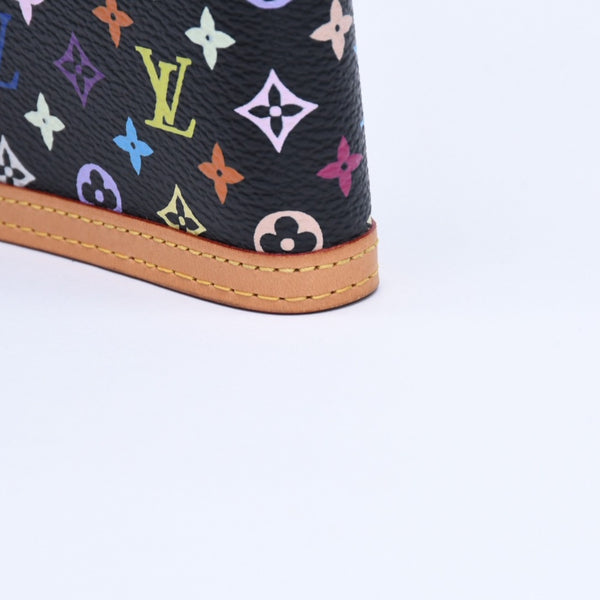 極美品 LOUIS VUITTON ルイヴィトン ブラック マルチカラー 手帳カバー R20895 アジェンダPM ゴールド金具 中古 4a007776