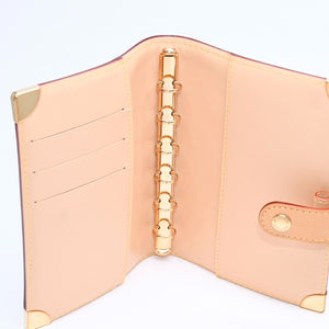 極美品 LOUIS VUITTON ルイヴィトン ブラック マルチカラー 手帳カバー R20895 アジェンダPM ゴールド金具 中古 4a007776