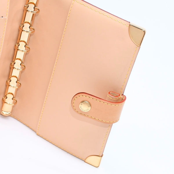 極美品 LOUIS VUITTON ルイヴィトン ブラック マルチカラー 手帳カバー R20895 アジェンダPM ゴールド金具 中古 4a007776