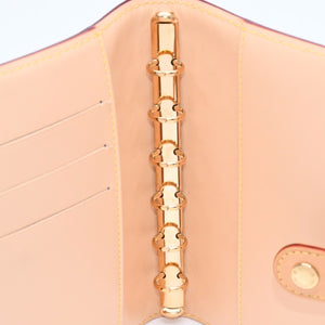 極美品 LOUIS VUITTON ルイヴィトン ブラック マルチカラー 手帳カバー R20895 アジェンダPM ゴールド金具 中古 4a007776