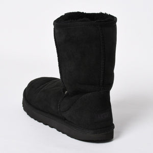 UGG アグ × CHROME HEARTS クロムハーツ ムートンブーツ カスタムブーツ ブラック 黒 シルバー925 サイズ25.0 US8 美品 中古 4a008151
