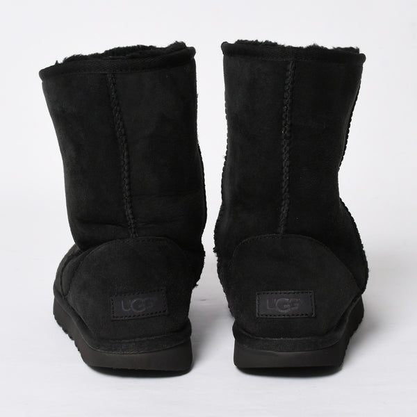 UGG アグ × CHROME HEARTS クロムハーツ ムートンブーツ カスタムブーツ ブラック 黒 シルバー925 サイズ25.0 US8 美品 中古 4a008151