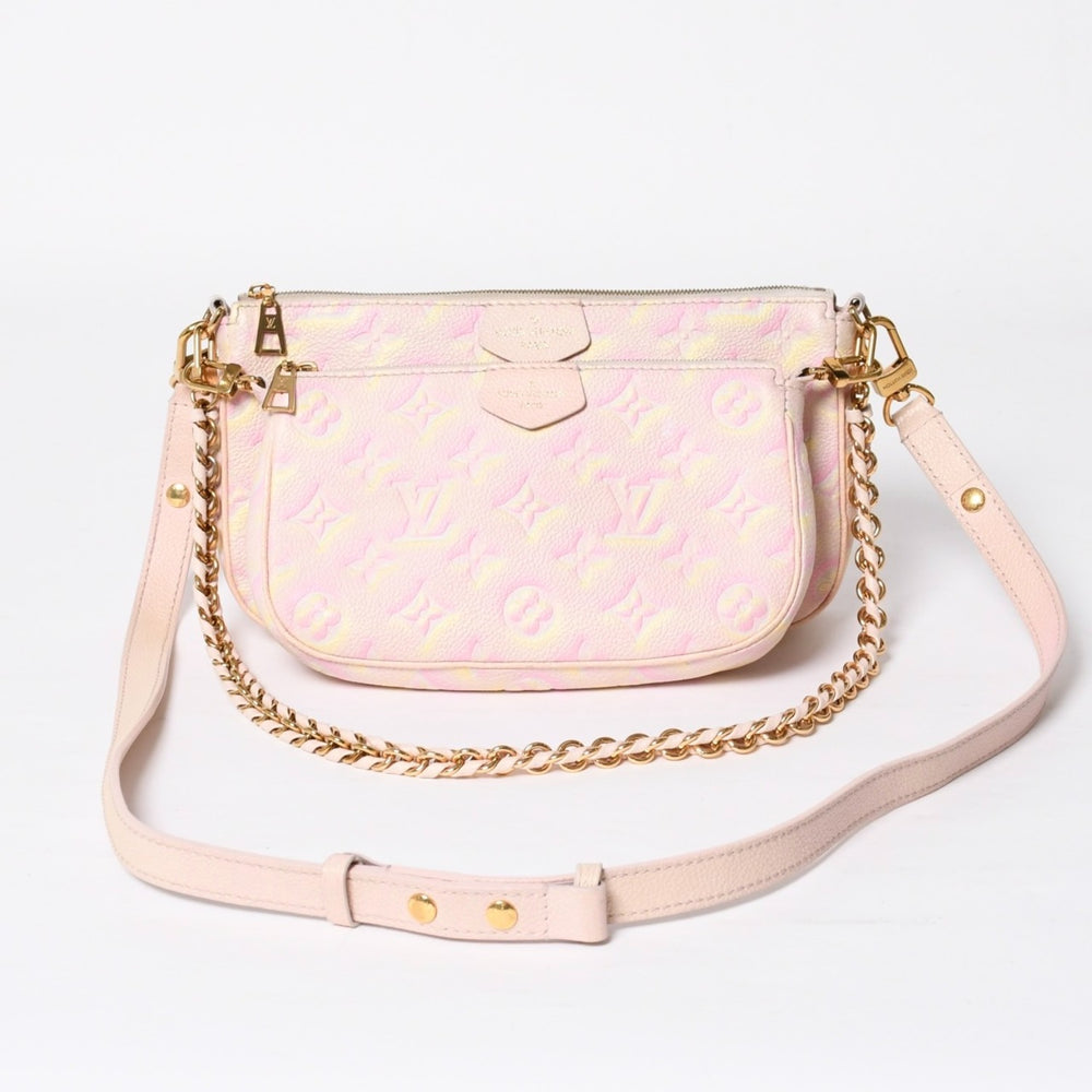 極美品 LOUIS VUITTON ルイヴィトン モノグラム アンプラント ミュルティポシェットアクセソワール M46093 ゴールド金具 中古 4a007876