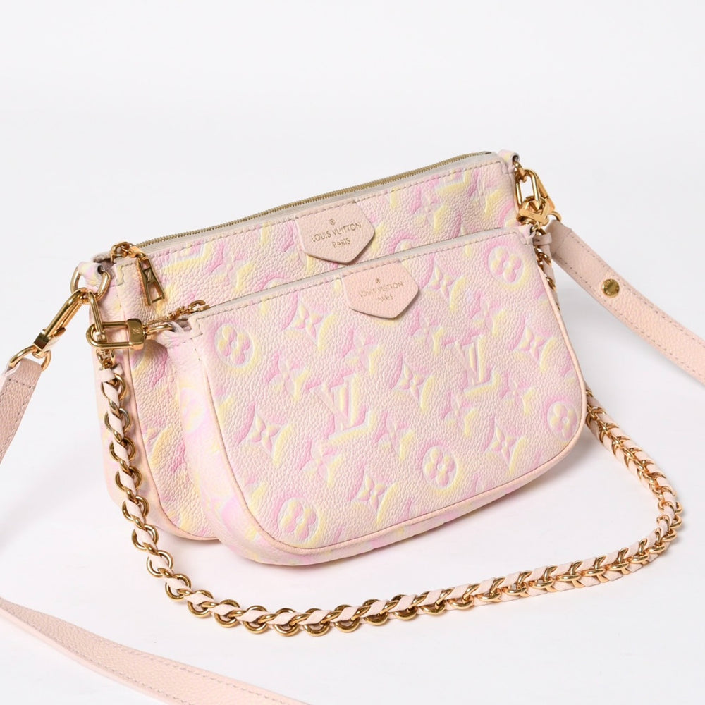 極美品 LOUIS VUITTON ルイヴィトン モノグラム アンプラント ミュルティポシェットアクセソワール M46093 ゴールド金具 中古 4a007876