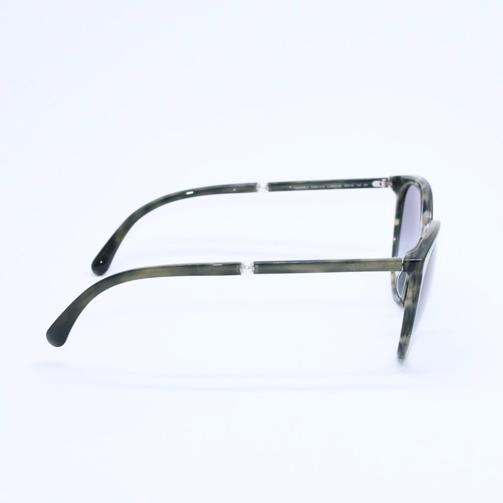 極美品 CHANEL シャネル ウェリントンシェイプ フェイクパールサングラス 5394-H-A サイズ53□19 140 c.1642/S3 グリーン マーブル調 中古 4a007959