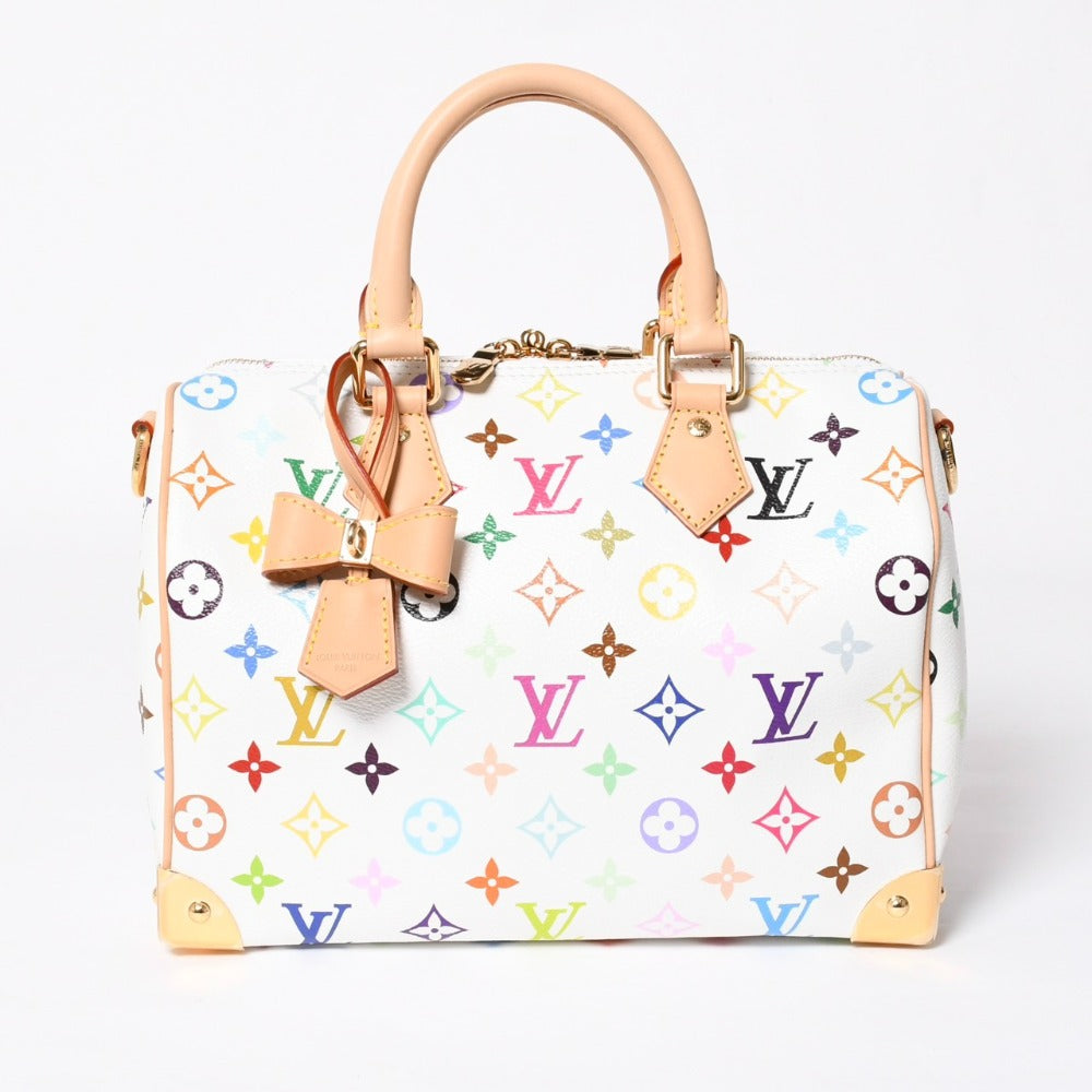 新品同様 LOUIS VUITTON ルイヴィトン 2WAYバッグ スピーディ バンドリエール 25 TM村上隆コラボ ショルダーバッグ M13085 中古 4a007799