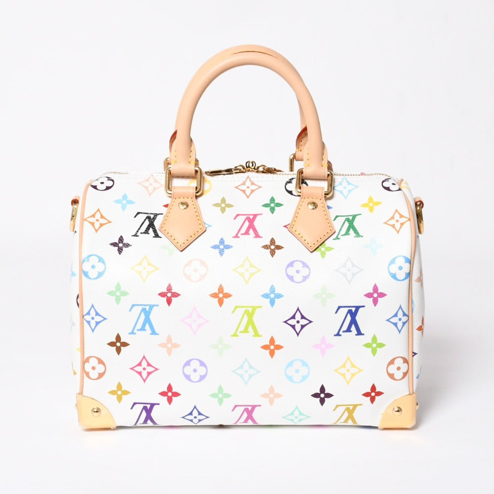新品同様 LOUIS VUITTON ルイヴィトン 2WAYバッグ スピーディ バンドリエール 25 TM村上隆コラボ ショルダーバッグ M13085 中古 4a007799