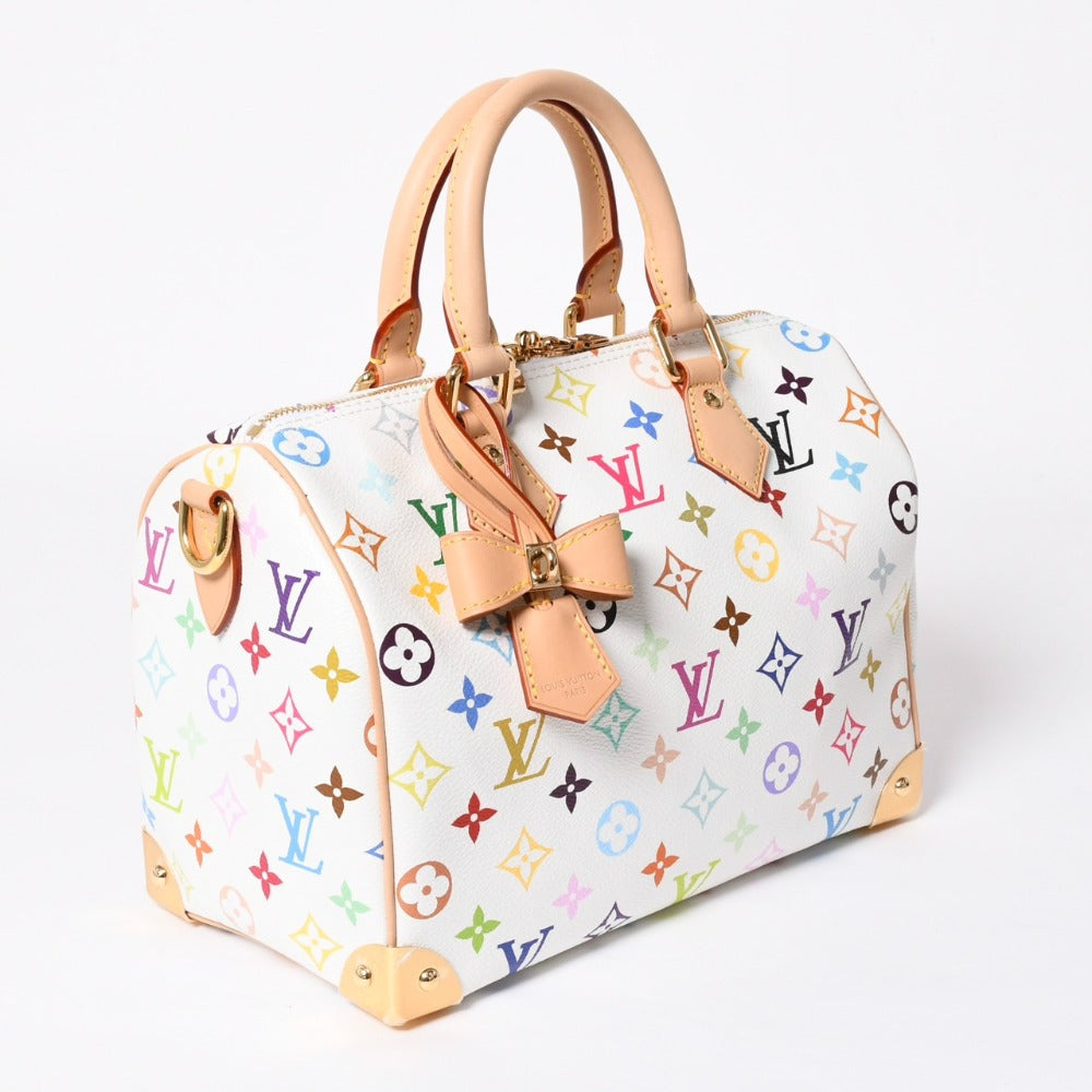 新品同様 LOUIS VUITTON ルイヴィトン 2WAYバッグ スピーディ バンドリエール 25 TM村上隆コラボ ショルダーバッグ M13085 中古 4a007799