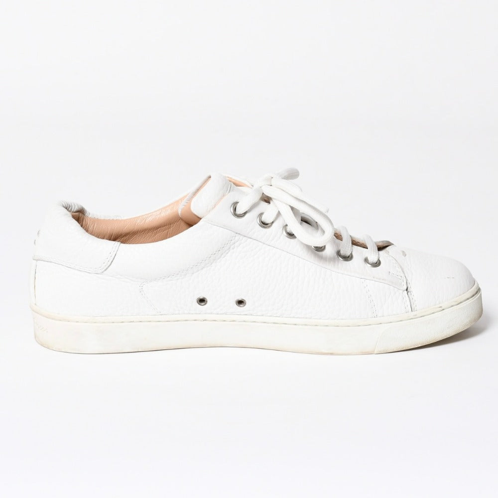 Gianvito Rossi ジャンヴィト・ロッシ スニーカー 靴 S 26350 サイズ36 1/2 ホワイト アイボリー シルバー金具 美品 中古 4a002726
