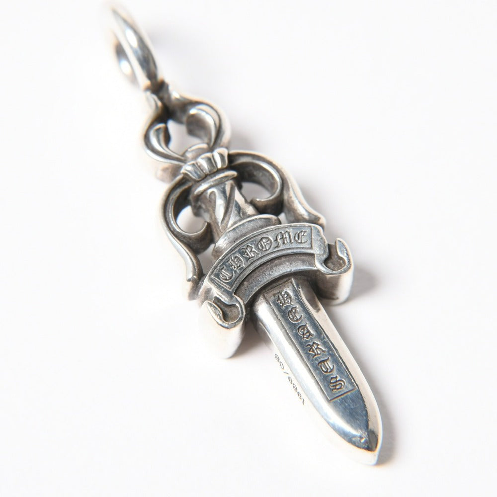 極美品 CHROME HEARTS クロムハーツ DOUBLE DAGGER ダブルダガー ペンダントトップ チャーム 重量約20.32g シルバー925 中古 4a007559