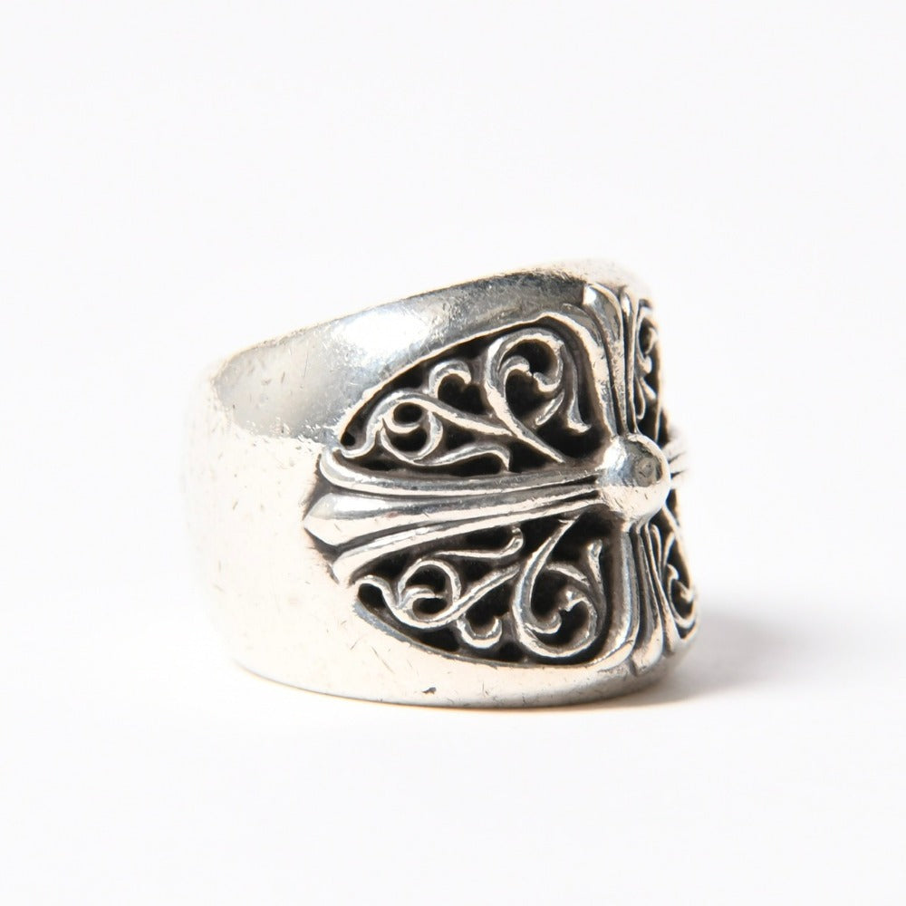 CHROME HEARTS クロムハーツ CLASSIC OVAL CROSS クラシック オーバルクロスリング 重量44.26g サイズ24号 シルバー925 美品 中古 4a007498