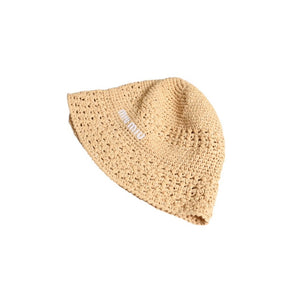 Very good condition MIU MIU Bucket Hat Hat Brown Beige White 5HC287 Used Size M4a007770