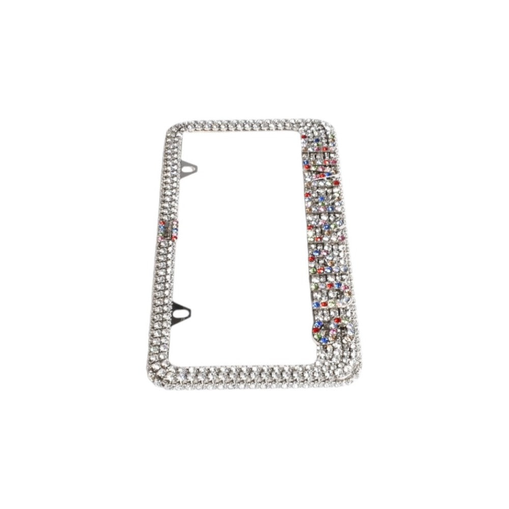 Like new condition SUPREME x b.b.  Simon BB Simon License Plate Frame, Silver, Swarovski Crystal, Used, 4a007371