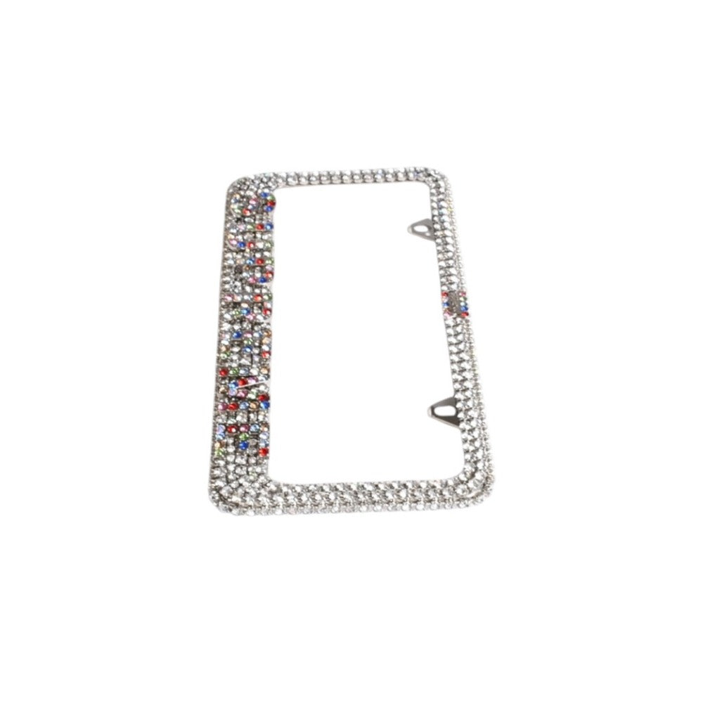 Like new condition SUPREME x b.b.  Simon BB Simon License Plate Frame, Silver, Swarovski Crystal, Used, 4a007371