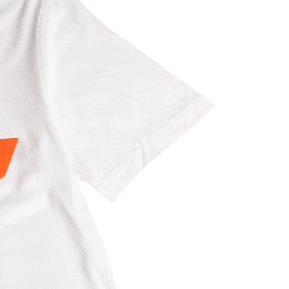 極美品 Y-3 ワイスリー 半袖Tシャツ ABW 003 サイズM ホワイト オレンジ プリント コットン 中古 4a007837