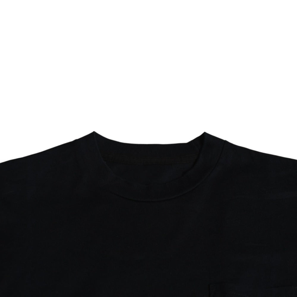 極美品 RICHARDSON リチャードソン ワンポイントロゴ 半袖Tシャツ アメリカ製 コットン ブラック ホワイト サイズS 中古 4a007849