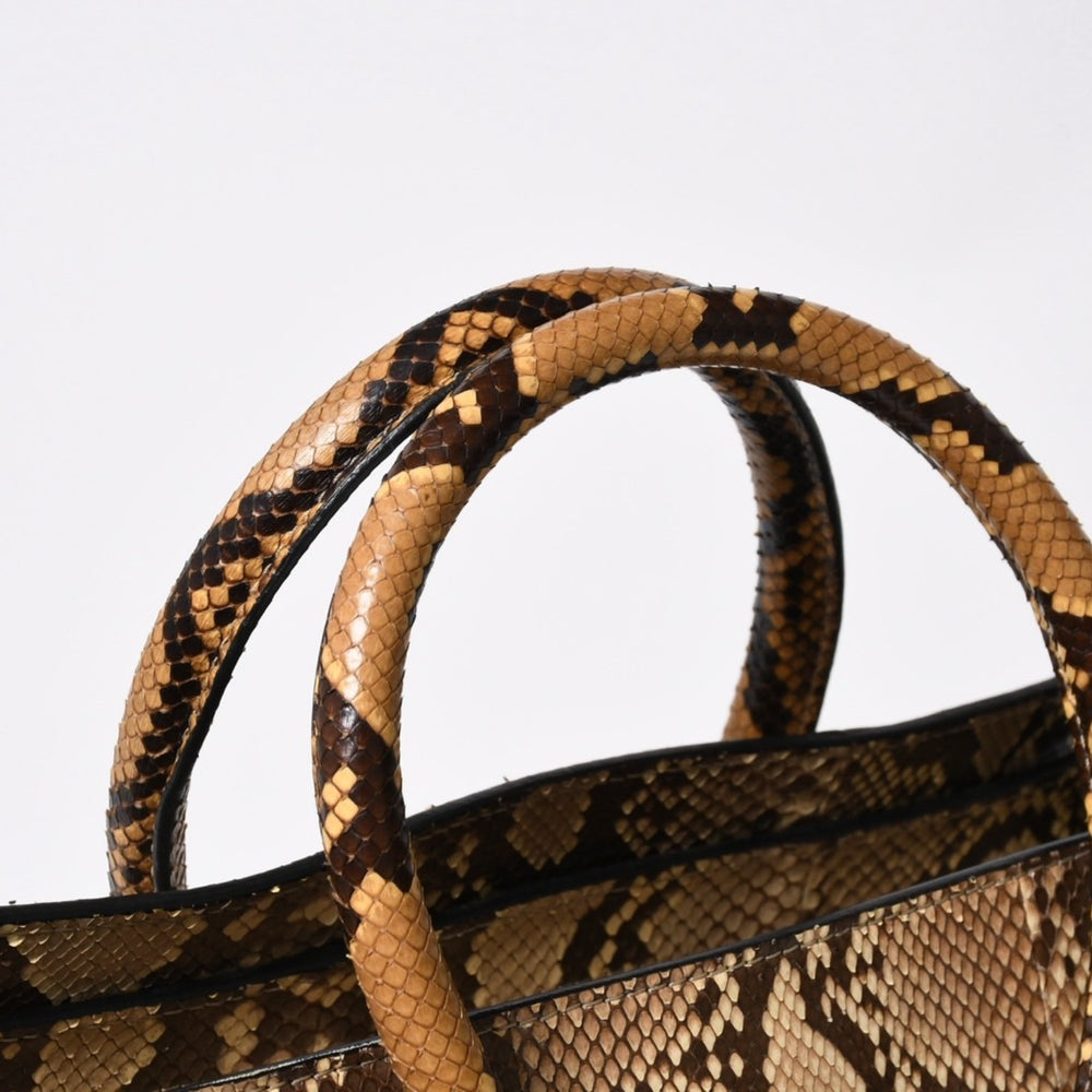 極美品 CELINE セリーヌ ラゲージ ハンドバッグ ベージュ ブラウン ダークブラウン W-GA-0172 ゴールド金具 中古 4a007791