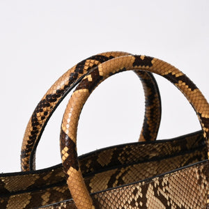 極美品 CELINE セリーヌ ラゲージ ハンドバッグ ベージュ ブラウン ダークブラウン W-GA-0172 ゴールド金具 中古 4a007791