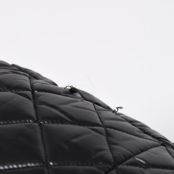 CHANEL シャネル コココクーン クラッチバッグ A48615 13番台 ブラック ナイロン カーフスキン 化粧ポーチ シルバー金具 美品 中古 4a007790