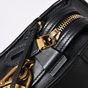 極美品 PRADA プラダ サフィアーノ Shoulder Bag ショルダーバッグ バッグ ブラック ゴールド金具 レザー 中古 4a007784