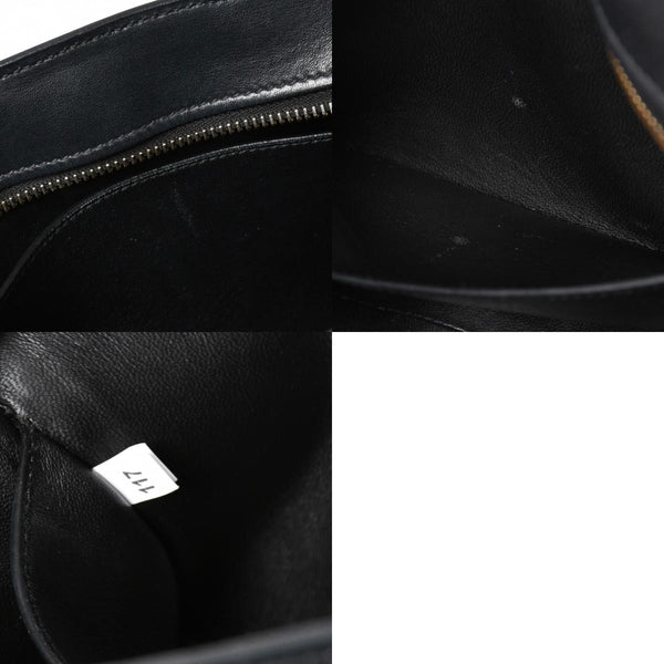 極美品 PRADA プラダ サフィアーノ Shoulder Bag ショルダーバッグ バッグ ブラック ゴールド金具 レザー 中古 4a007784