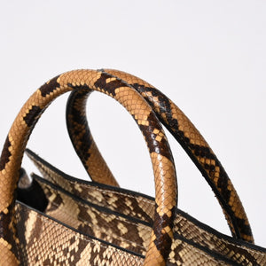 極美品 CELINE セリーヌ ラゲージ ハンドバッグ ベージュ ブラウン ダークブラウン W-GA-0172 ゴールド金具 中古 4a007791