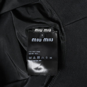 新品同様品 MIU MIU ミュウミュウ バケットハット ハット 帽子 5HC196 2CL4 ブラック 黒 サイズS 中古 4a007786