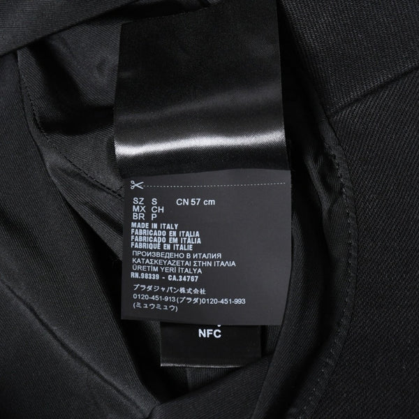新品同様品 MIU MIU ミュウミュウ バケットハット ハット 帽子 5HC196 2CL4 ブラック 黒 サイズS 中古 4a007786