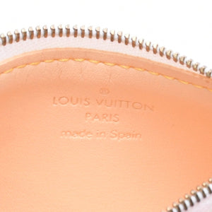 新品同様 LOUISVUITTON ルイヴィトン ポシェット クレ コインケース 小銭入れ M92655 モノグラム マルチカラー ホワイト 村上隆 中古 4a007777