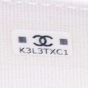 極美品 CHANEL シャネル ミニマトラッセ リボンチェーンショルダー カードケース ランダム番台 ホワイト アイボリー ゴールド金具 中古 4a007806