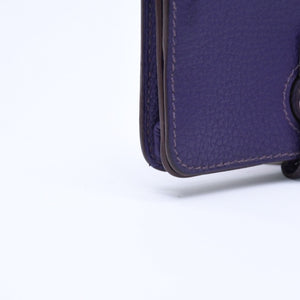 HERMES エルメス ドゴン コンパクト カードケース ◻︎N刻印 トゴ パープル クルードセル コインケース シルバー金具 美品 中古 4a007787