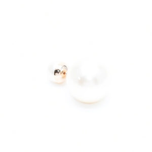 極美品 Christian Dior クリスチャンディオール トライバル フェイクパール スタッドピアス 重量約8.64g GP メタル 両耳用 中古 4a007769