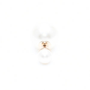 極美品 Christian Dior クリスチャンディオール トライバル フェイクパール スタッドピアス 重量約8.64g GP メタル 両耳用 中古 4a007769